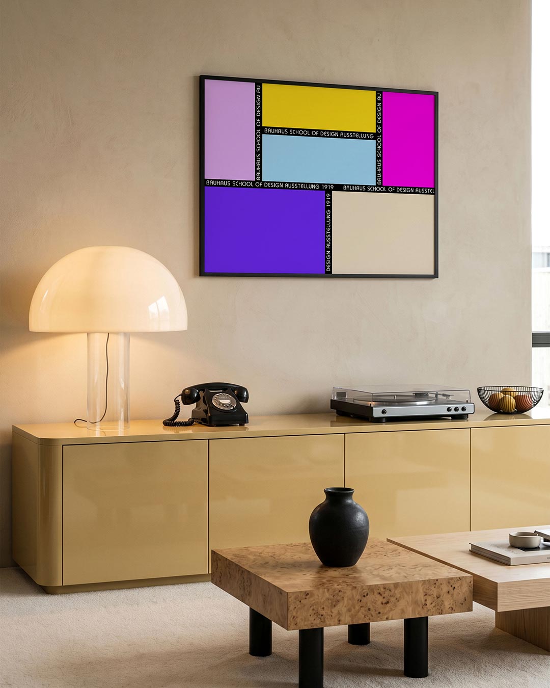 Vorm en kleurvlakken – moderne Bauhaus wandkunst als poster