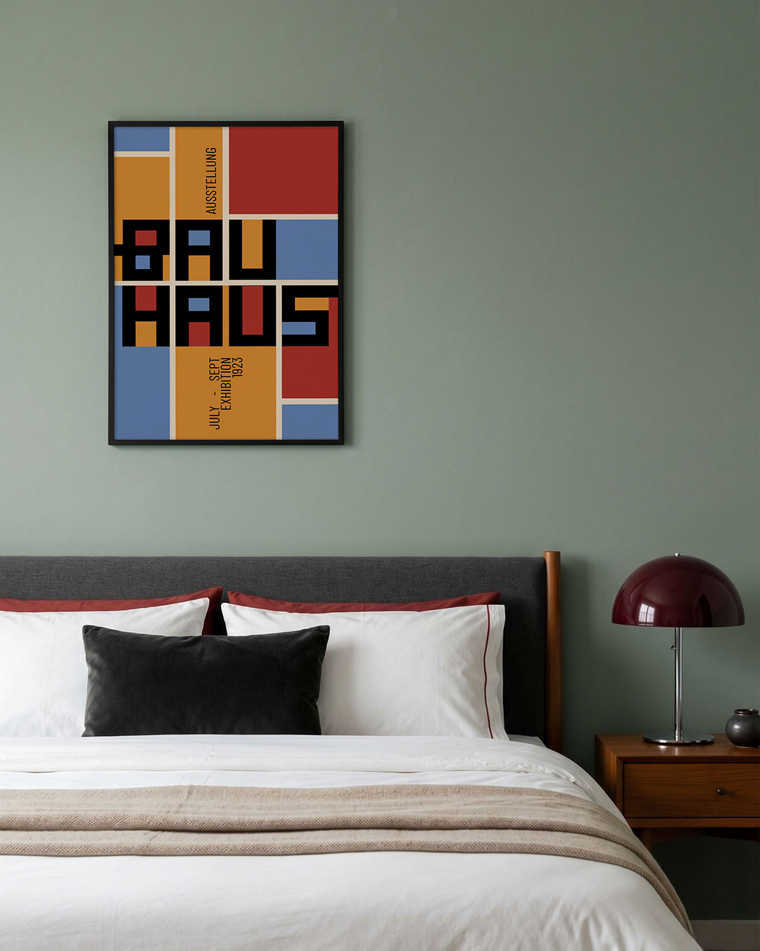 Vorm en kleurvlakken – geometrische poster in Bauhaus-stijl van WallArtistic