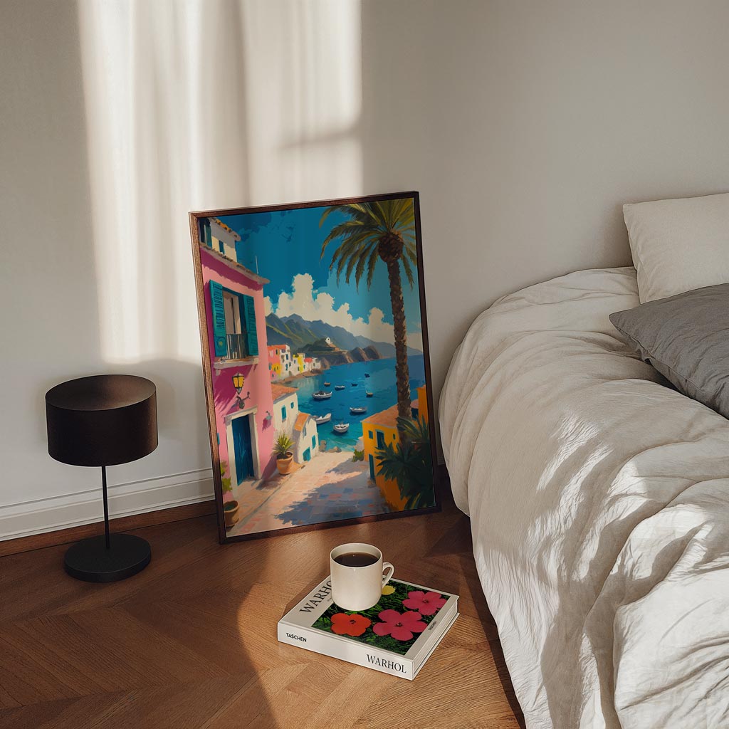 Mediterrane Stranddroom – staande zomer wanddecoratie van WallArtistic