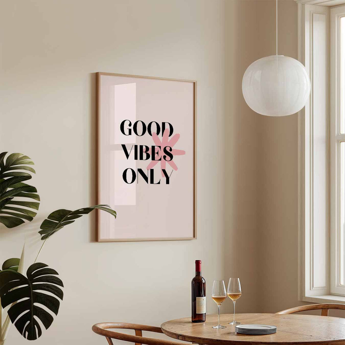 Good Vibes Only – tekstposter in staand formaat