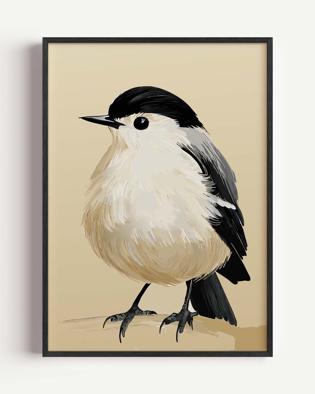 Schattige Vogel Illustratie – dieren portret poster als wanddecoratie