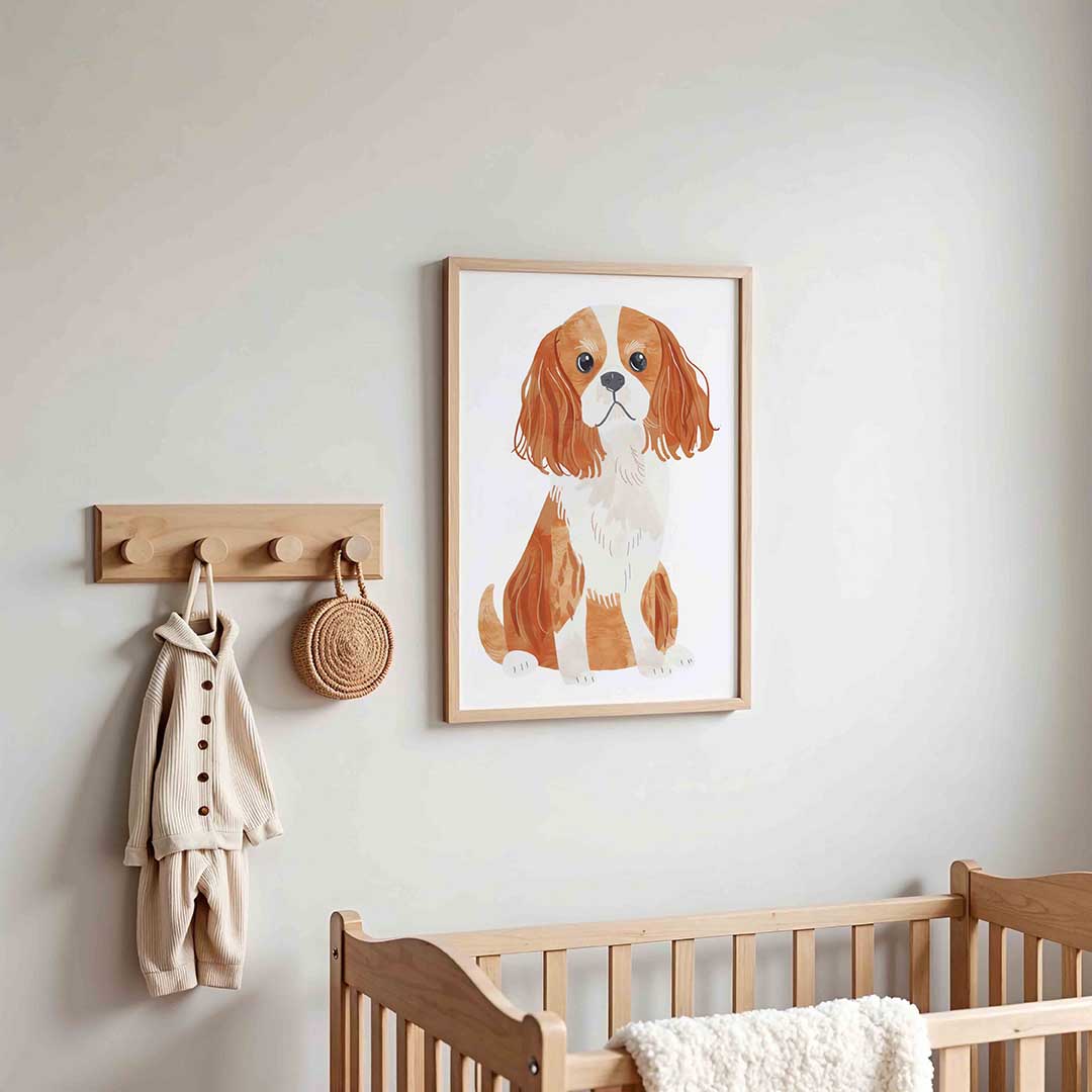 Hond met lange oren – kinderposter in staand formaat