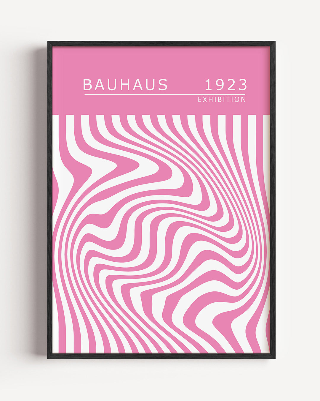 Golvend lijnenspel – staande Bauhaus poster als wanddecoratie