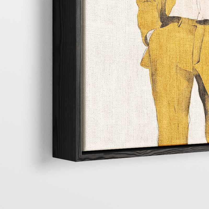 Elegante Stijl in Geel – plexiglas wanddecoratie in portret formaat