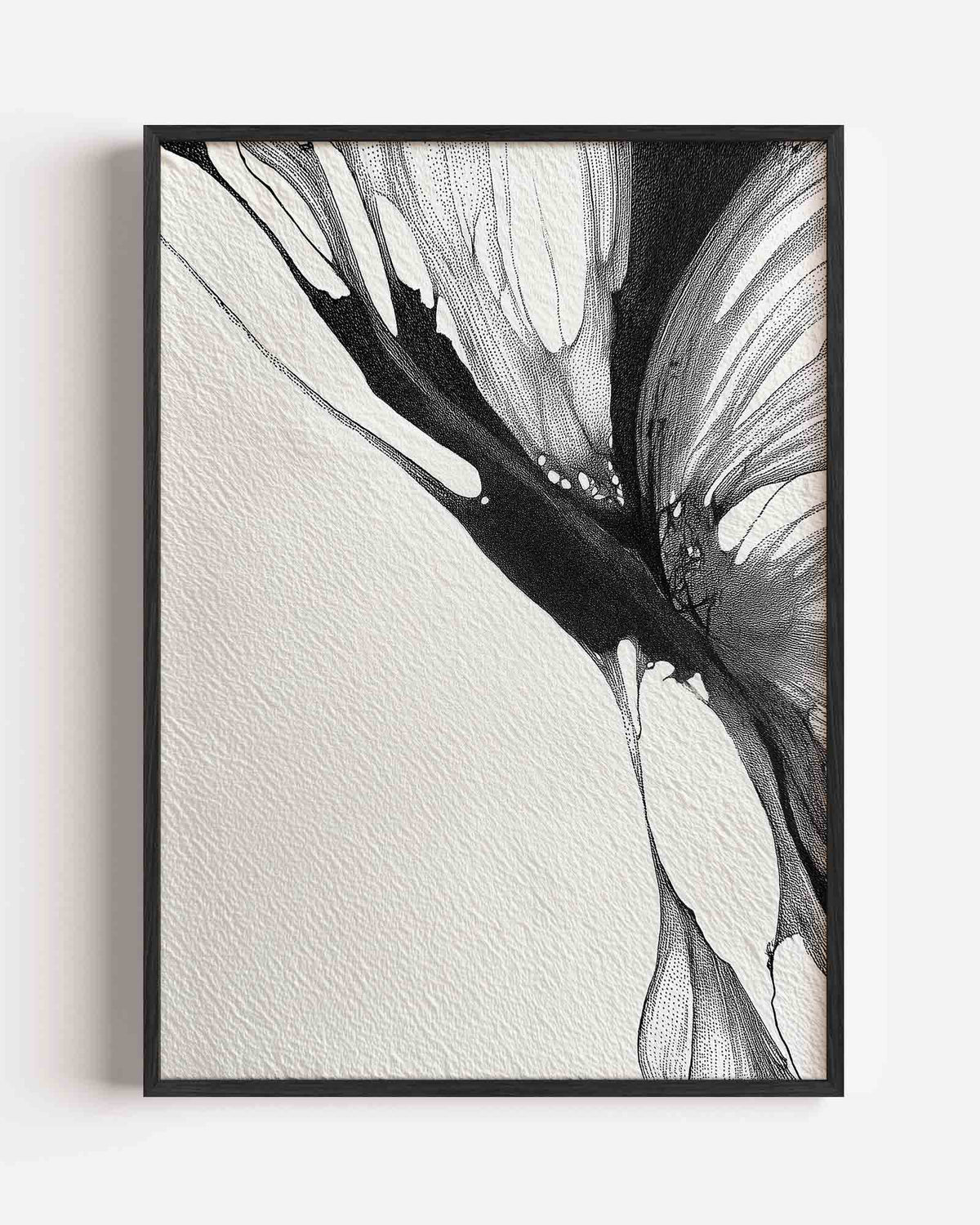 Abstracte zwart wit – abstracte portret poster als wanddecoratie