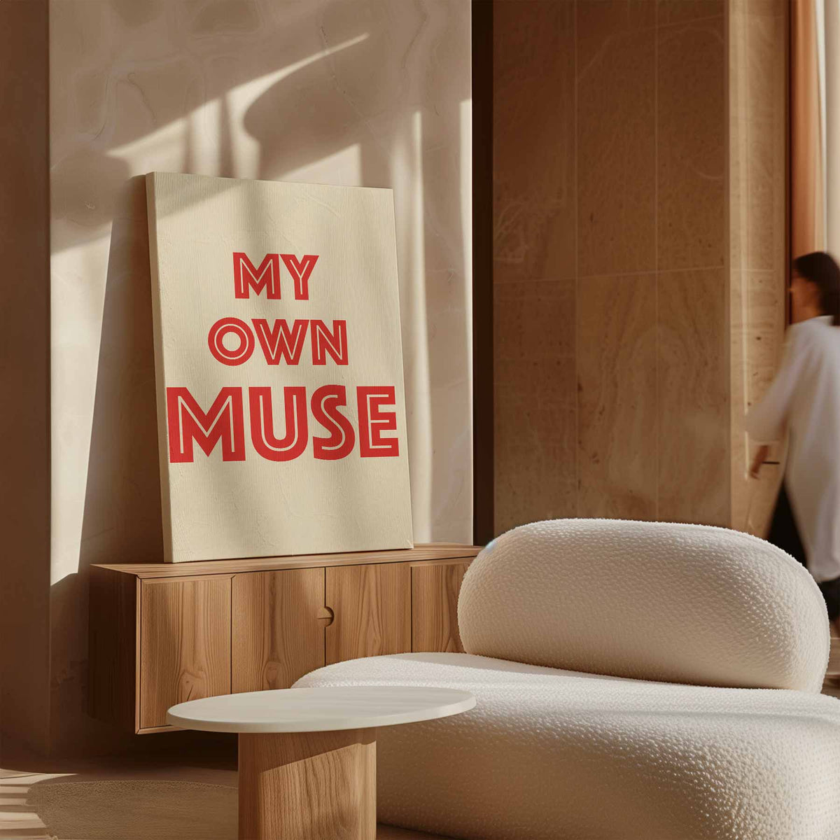 Mijn Eigen Muze Poster – staand kunstwerk voor modern interieur