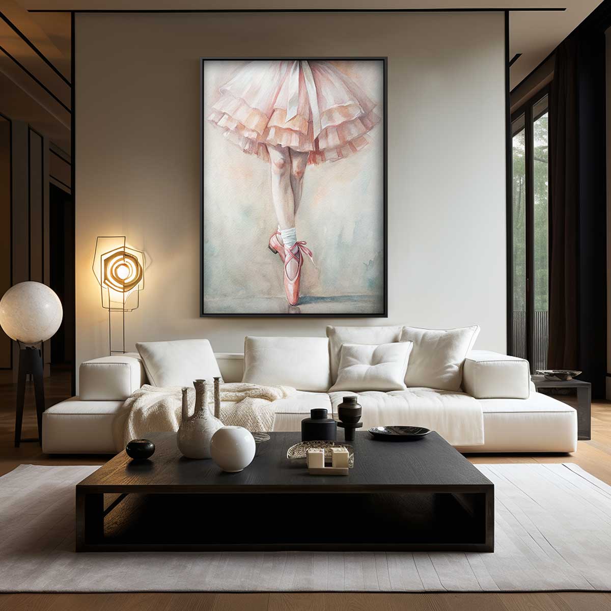 Balletdromen in Pastel – dibond wanddecoratie in staand formaat