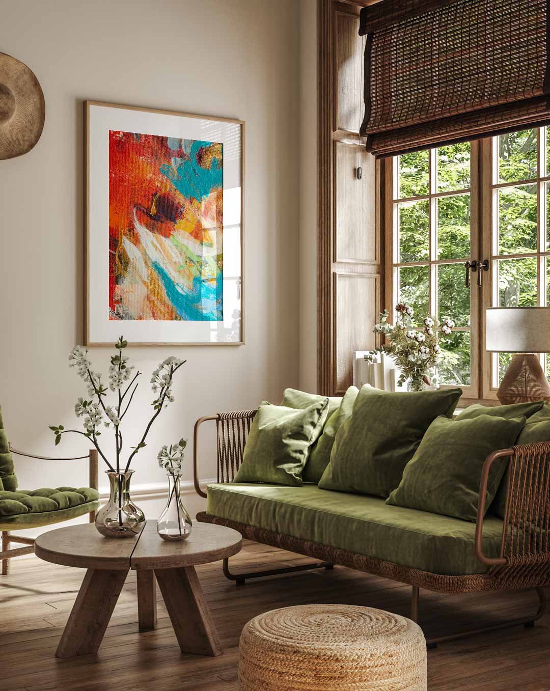 Abstracte – staande muurposter met Popart uitstraling