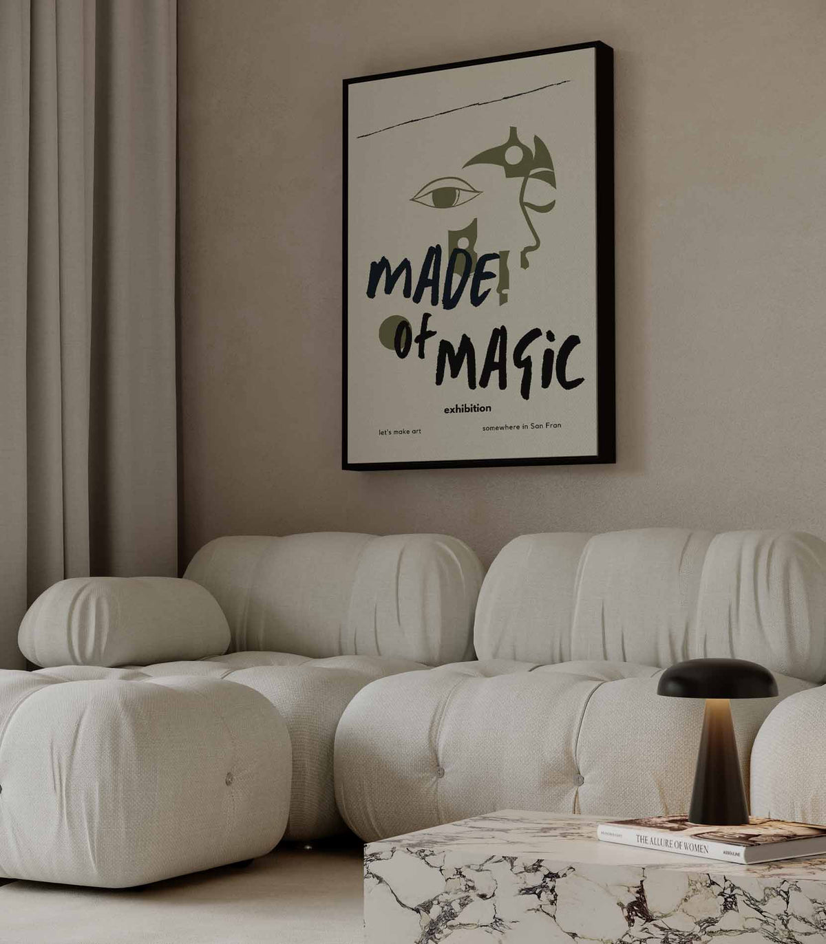 Made of Magic kunsttentoonstelling – dibond wanddecoratie in staand formaat