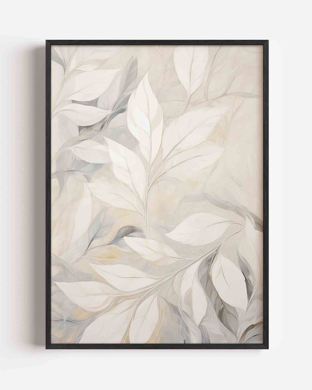 Bladeren in zachte tinten – bloemen portret poster als wanddecoratie