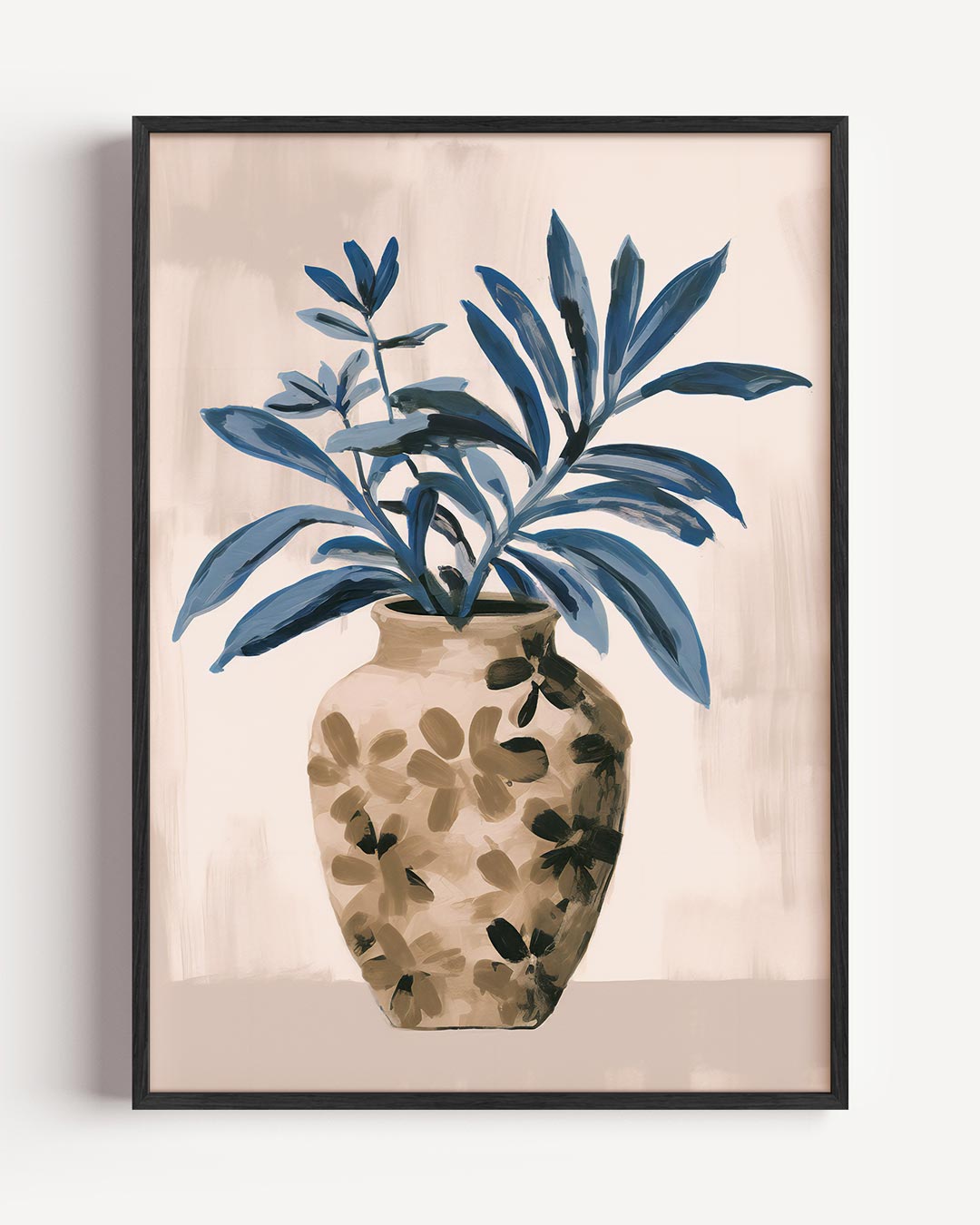 Stijlvolle Botanische Bloemenvaas – kleurrijke abstracte portret poster als wanddecoratie