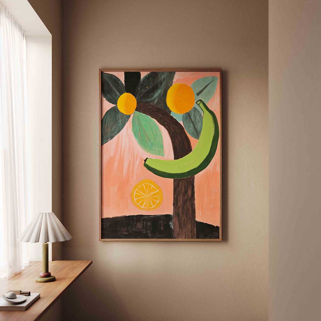 Banaan en citrus – staande jungle wanddecoratie van WallArtistic