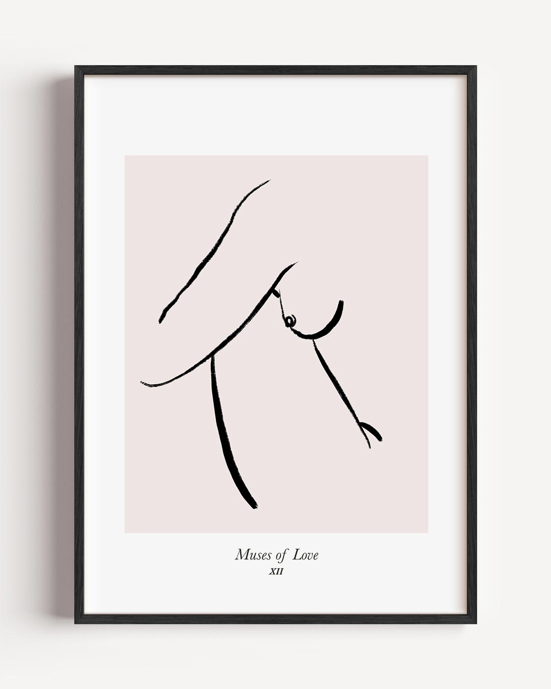 Elegante Lijnen – lijntekening portret poster als wanddecoratie