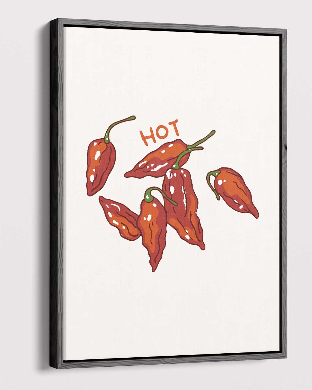 Pittige Paprika Illustratie – modern portret kunstwerk van WallArtistic