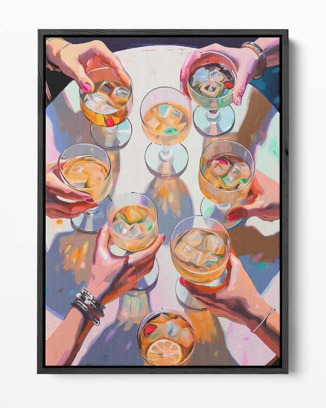 Vriendschapstoast in Kleur – portret kunstwerk als wanddecoratie