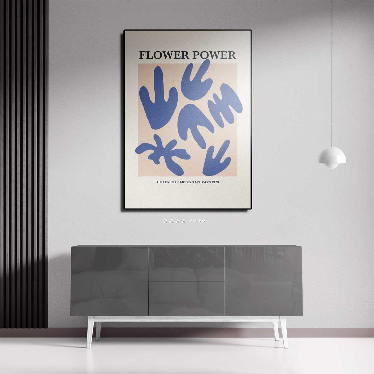 Flower Power Kunstposter – portret wandkunst van WallArtistic