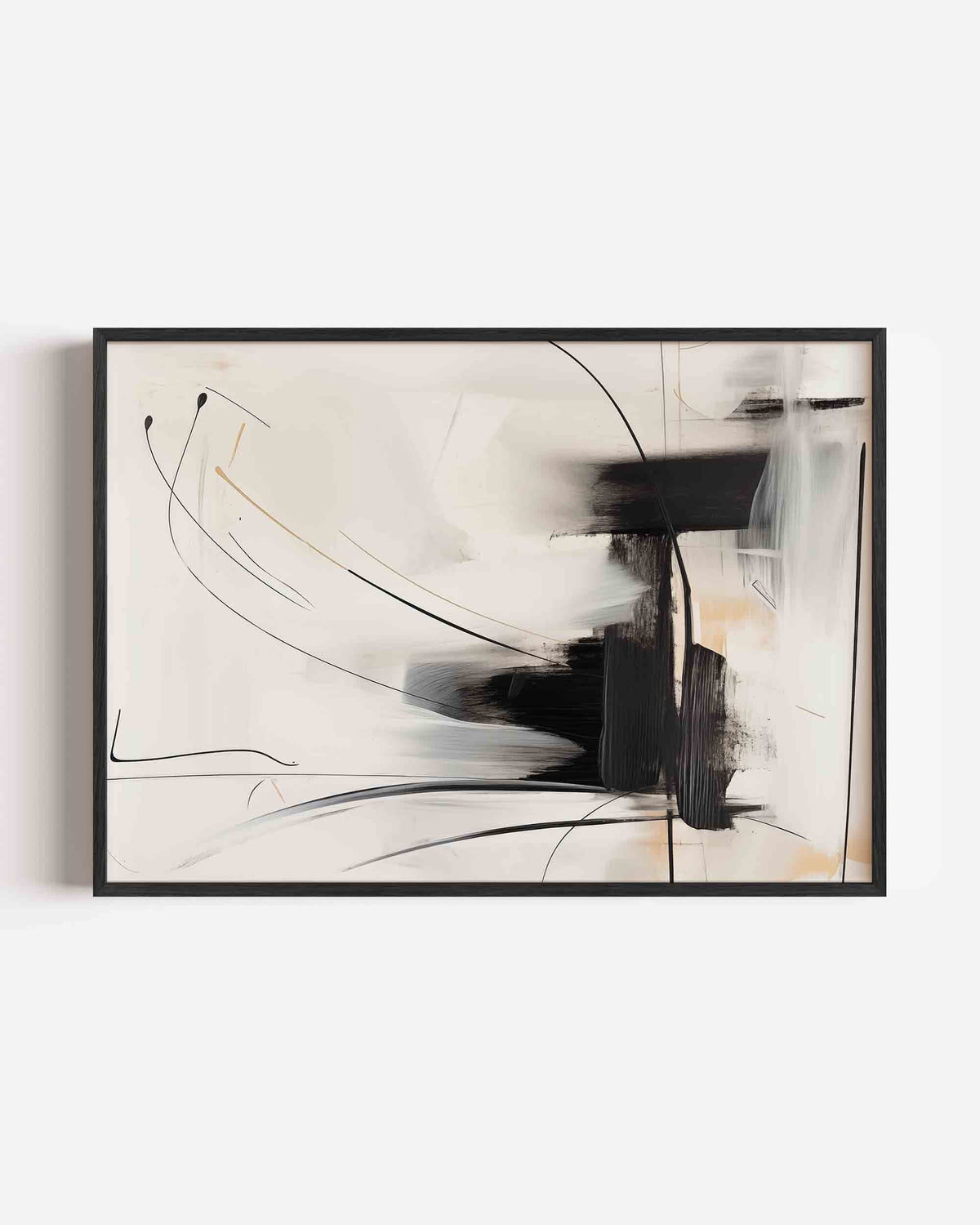 Abstracte lijnen – kleurrijke abstracte landscape poster als wanddecoratie