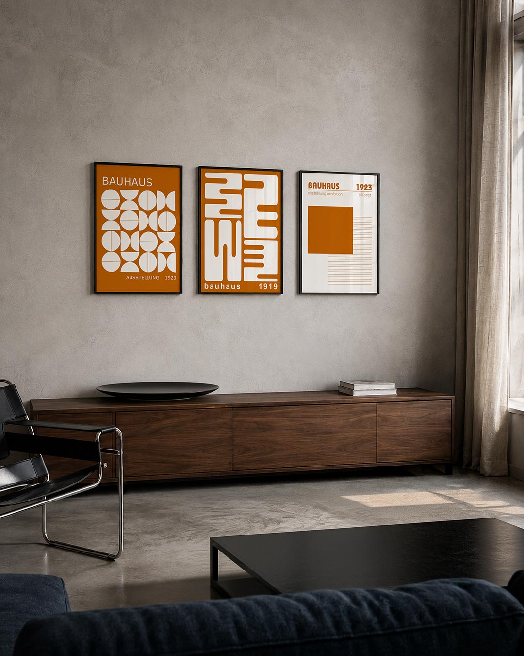Vormen en vlakken posterset – tweede productweergave – deze posterset in drie delen toont een speelse ordening van witte