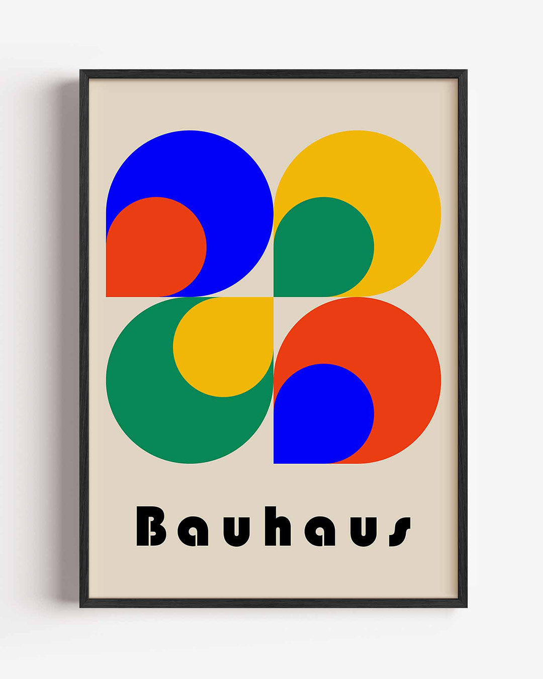 Vorm en kleur – staande Bauhaus poster als wanddecoratie