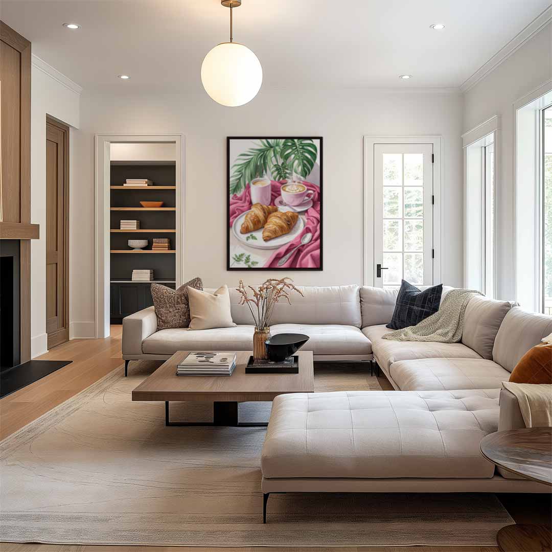 Ontbijtgenot in Stilleven – modern portret kunstwerk van WallArtistic