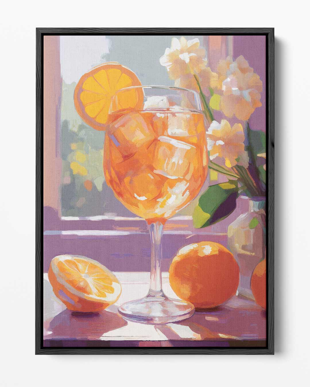 Zonnige Zomerdrank – portret kunstwerk als wanddecoratie