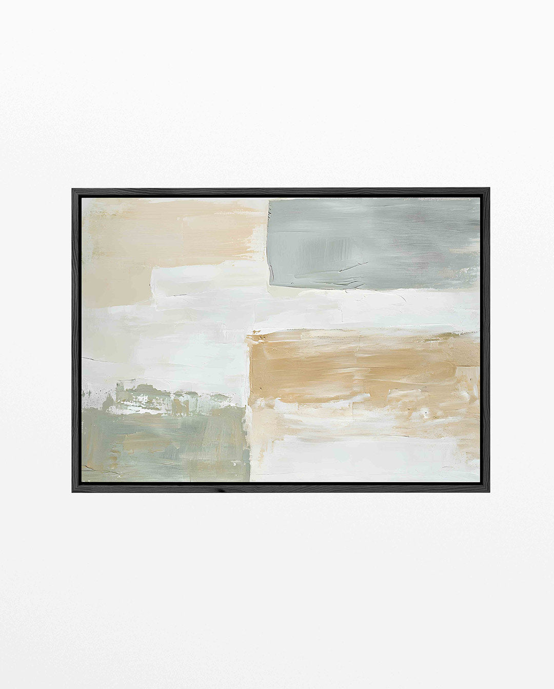 Rustige kleurencompositie – liggend abstract kunstwerk