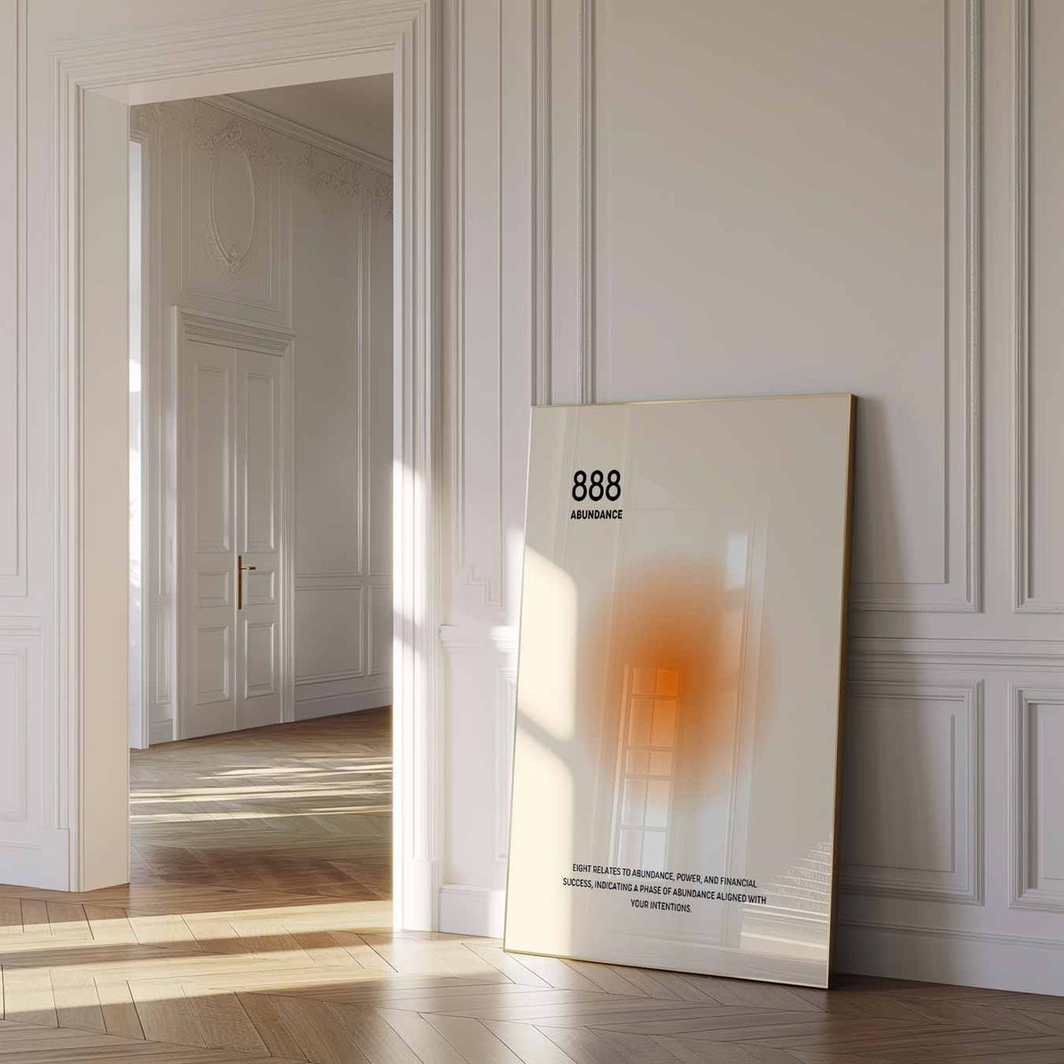 Inspirerende 888 Abundance – mindful poster in staand formaat