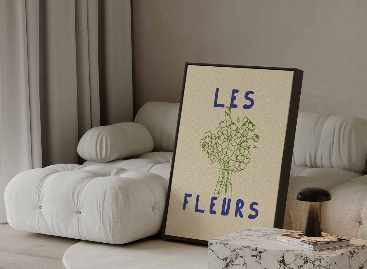 Les Fleurs Minimalistisch – plexiglas wanddecoratie in portret formaat