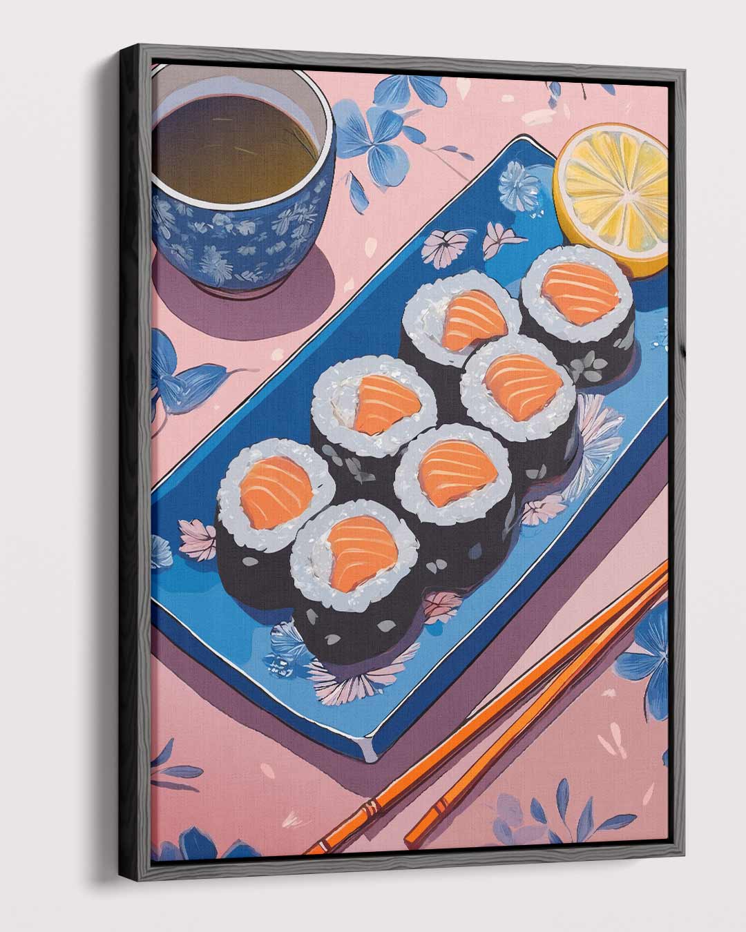 Sushi en Thee Tafereel – modern portret kunstwerk van WallArtistic