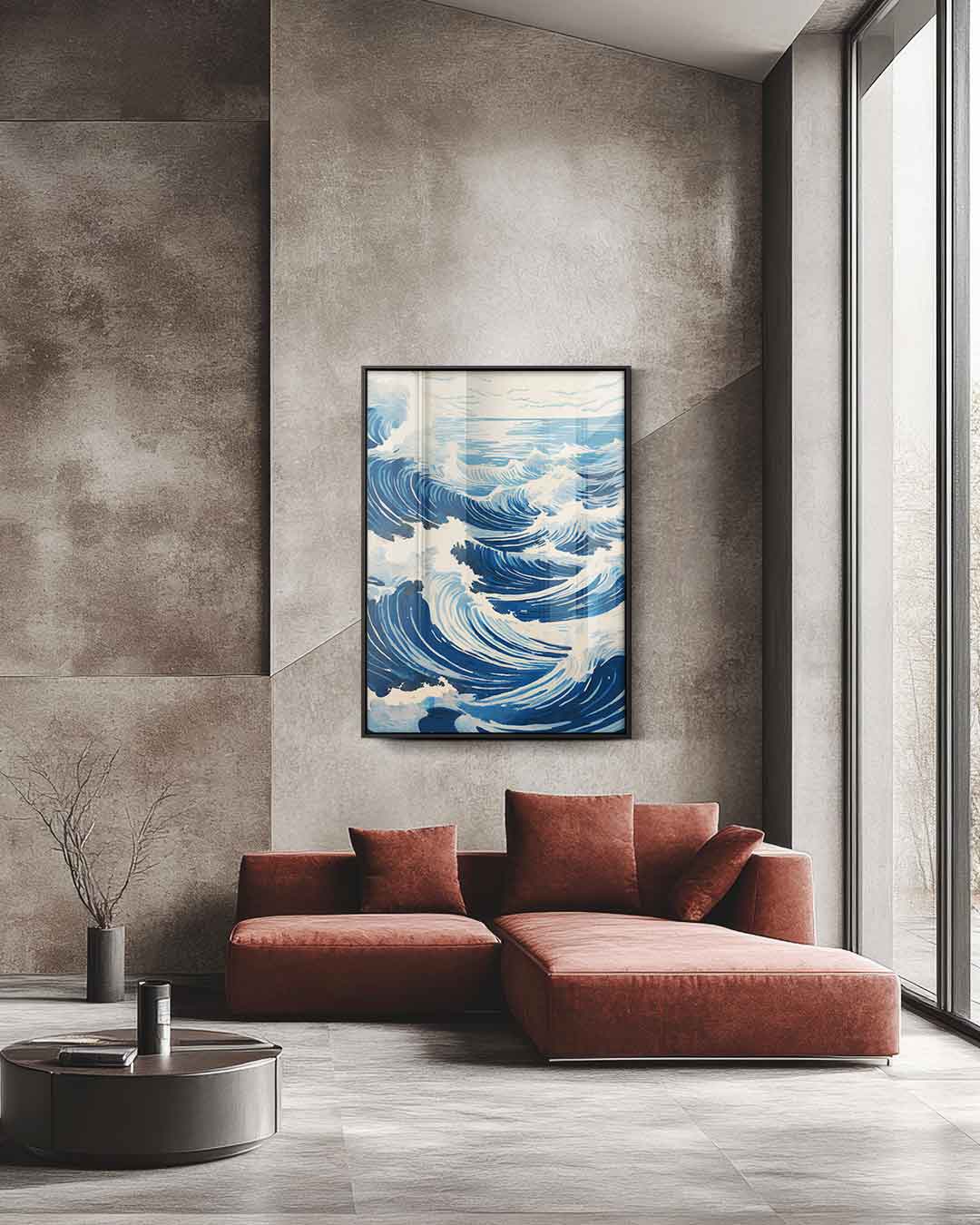 Golfen van de Oceaan – staande wandkunst voor woonkamer of interieur