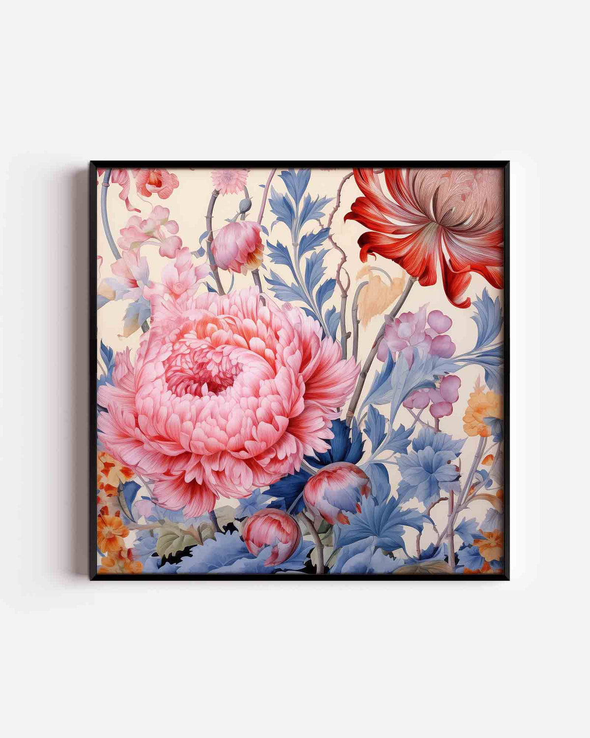 Bloemenpracht – bloemen vierkante poster als wanddecoratie