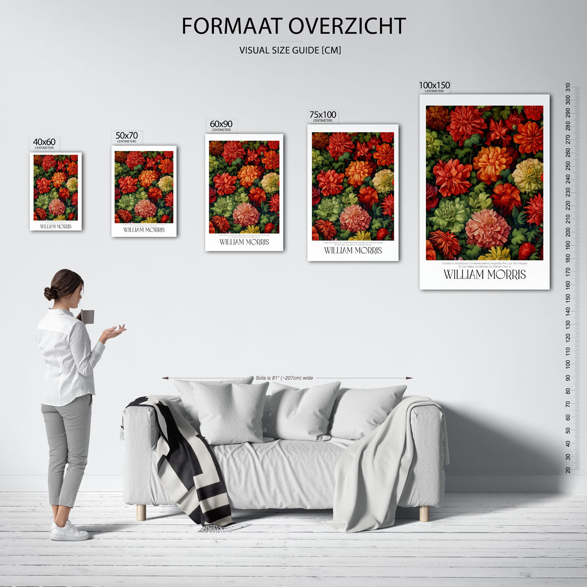 Bloemenpracht – staande wanddecoratie van WallArtistic