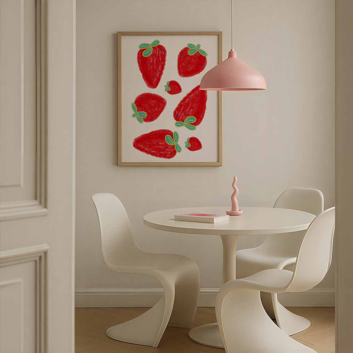 Strawberries – culinaire wandkunst als portret poster