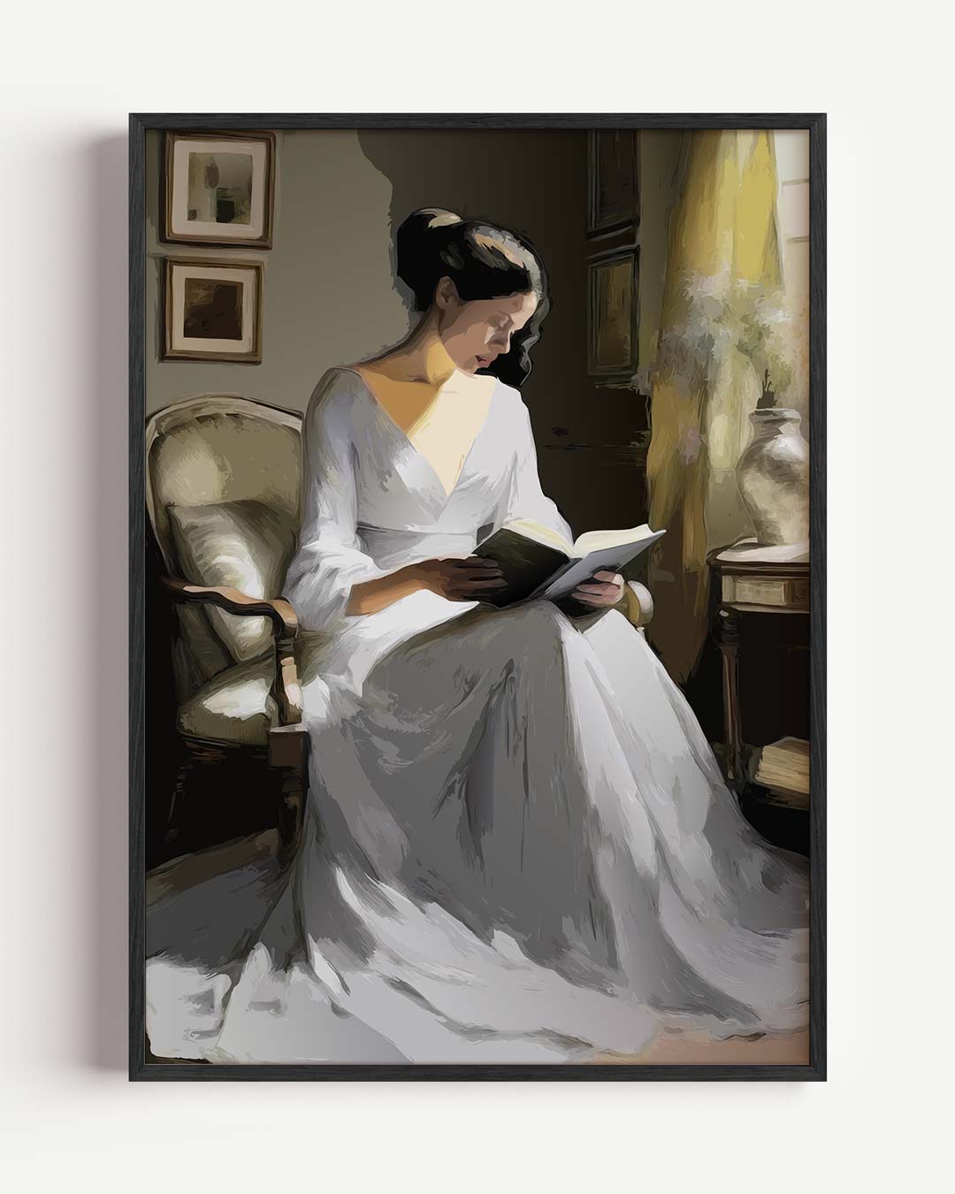 Elegante Leeshoek – paas portret poster als wanddecoratie
