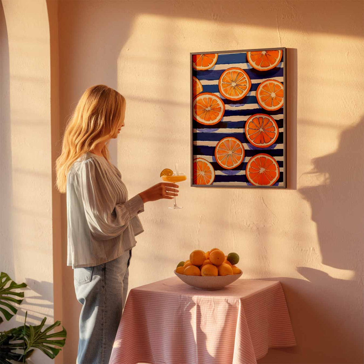 Zomerse Citrus Opfrisser – keuken poster als sfeervolle staande wanddecoratie