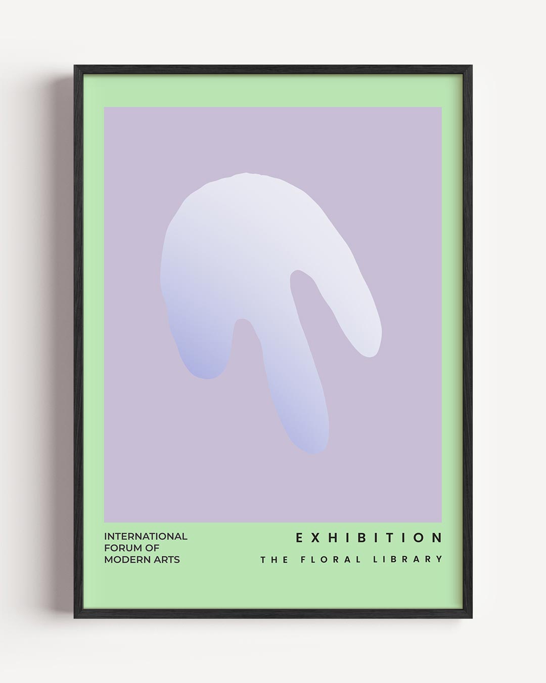 Moderne Kunsttentoonstelling – kleurrijke abstracte portret poster als wanddecoratie