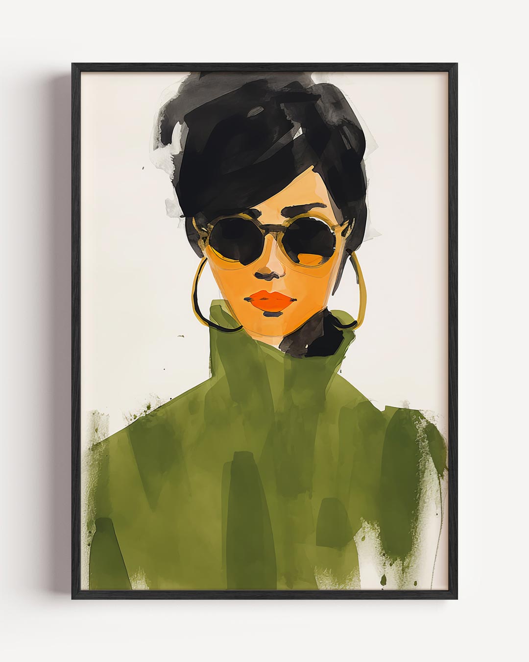 Stijlvolle Vrouwelijke Mode-Poster – vrouwelijk portret poster als wanddecoratie