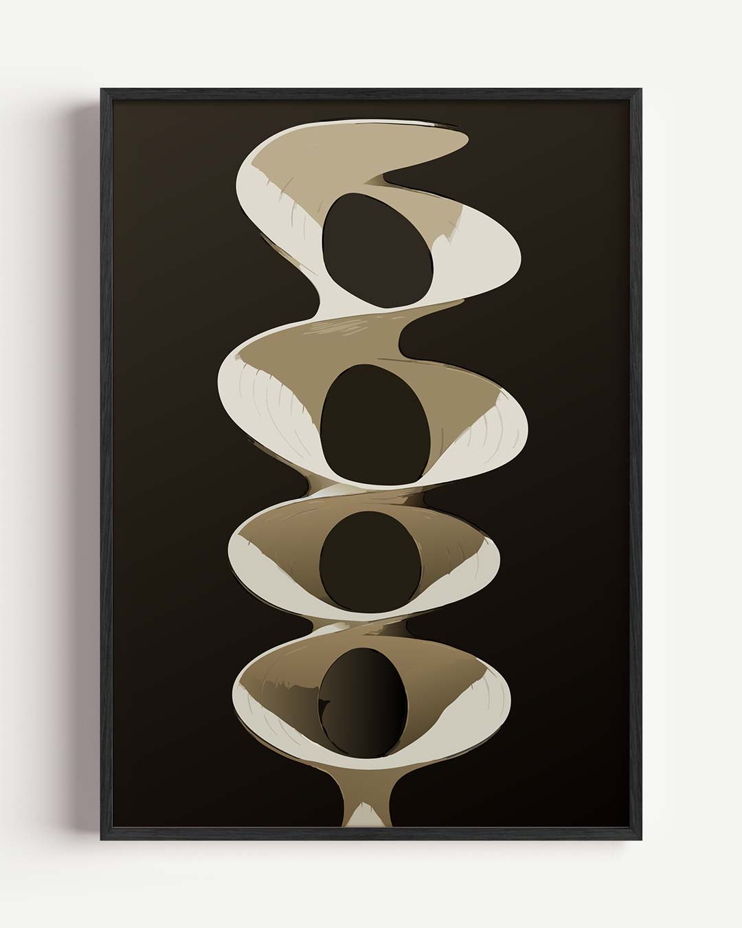 Organische Elegantie – kleurrijke abstracte portret poster als wanddecoratie