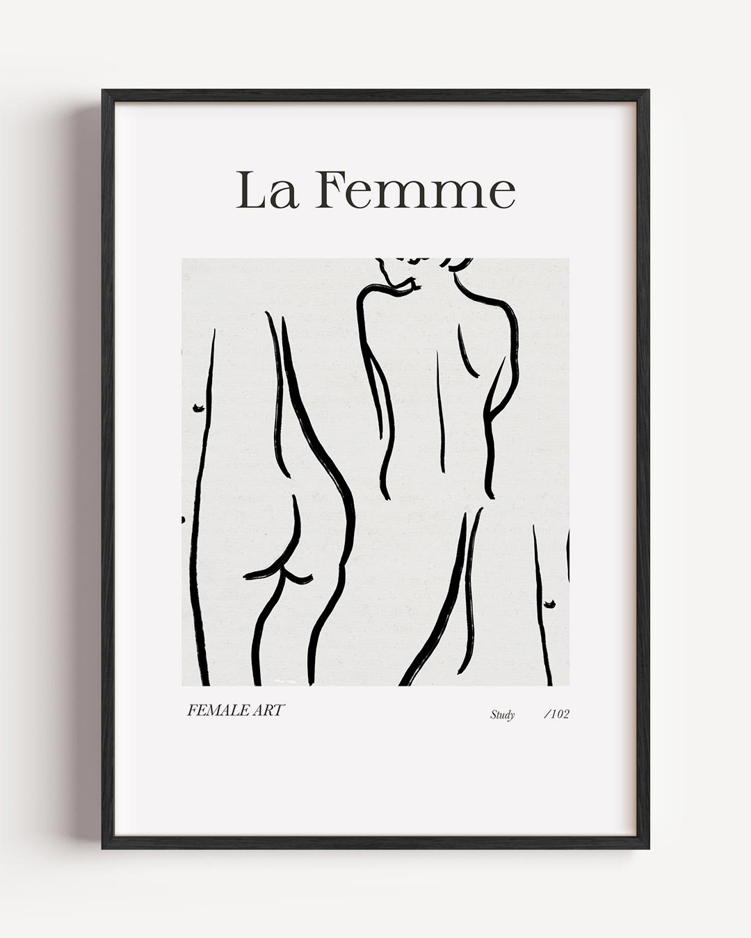 La Femme Kunstposter – lijntekening portret poster als wanddecoratie