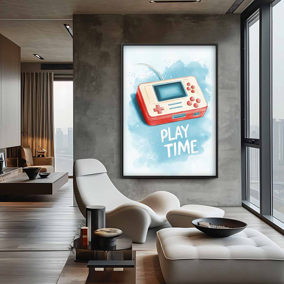 Retro Game Vibes – canvas wanddecoratie in portret formaat