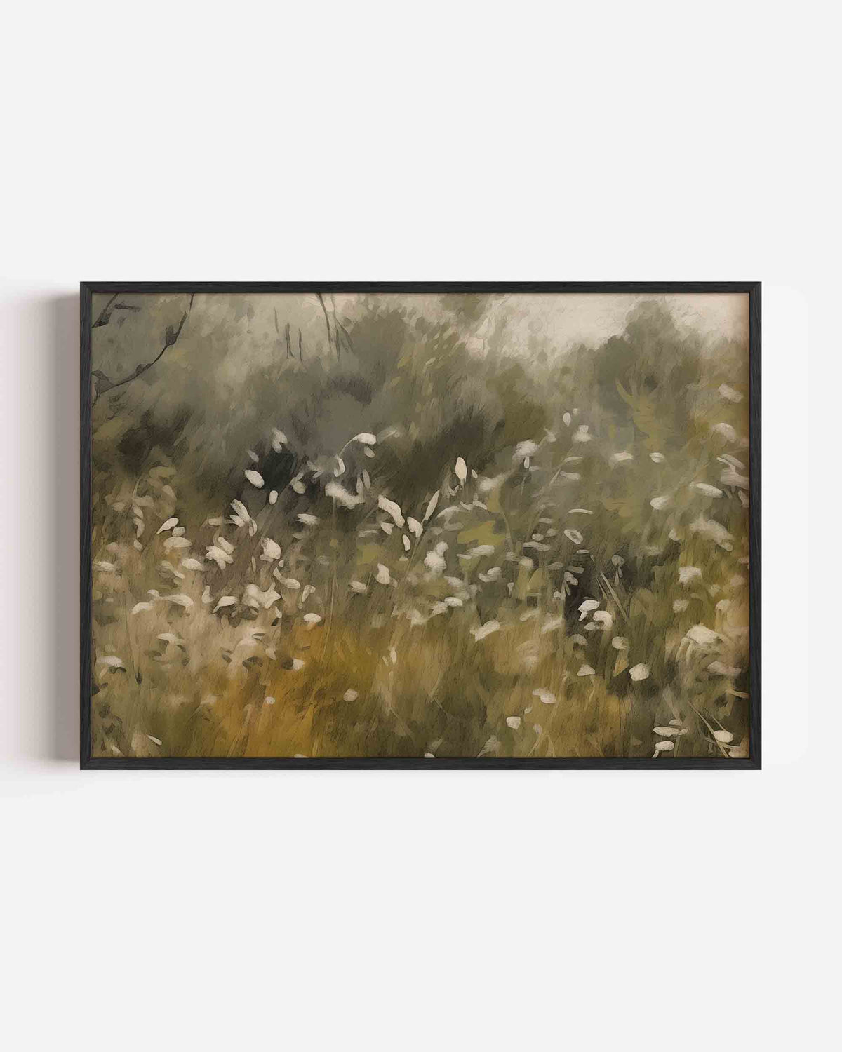 Wilde bloemen – kleurrijke abstracte landscape poster als wanddecoratie