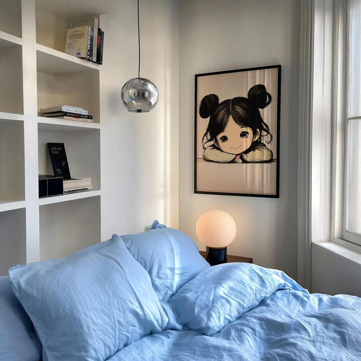Schattige Kinderkunst – speelse wandkunst als portret kinderposter