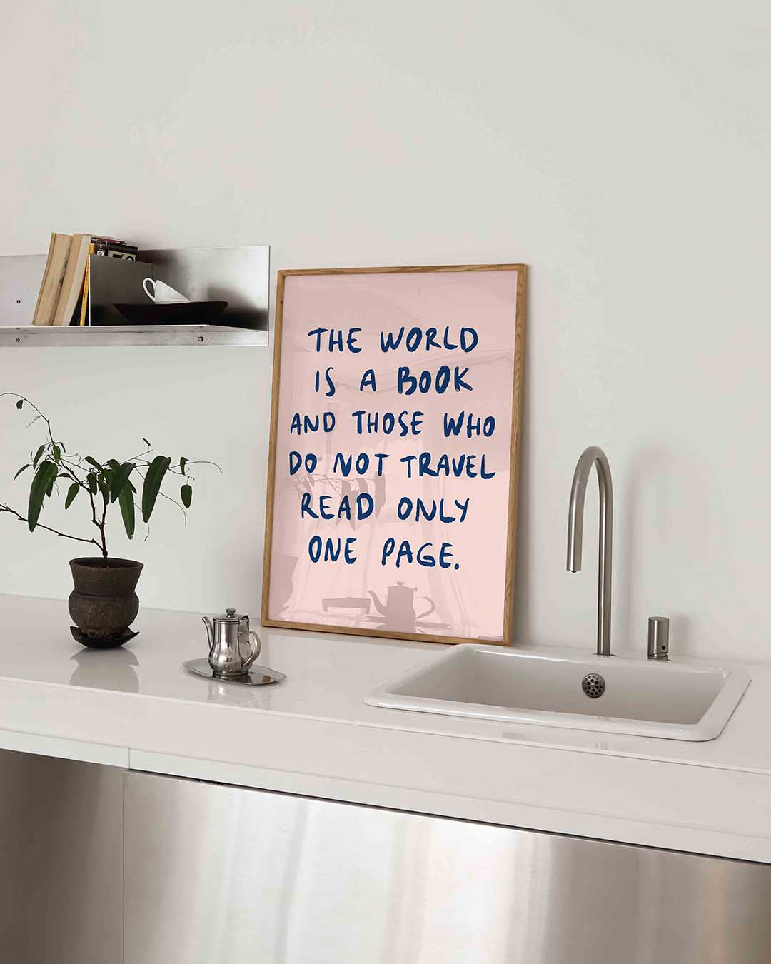 Wereld boek citaat – keukenposter in staand formaat