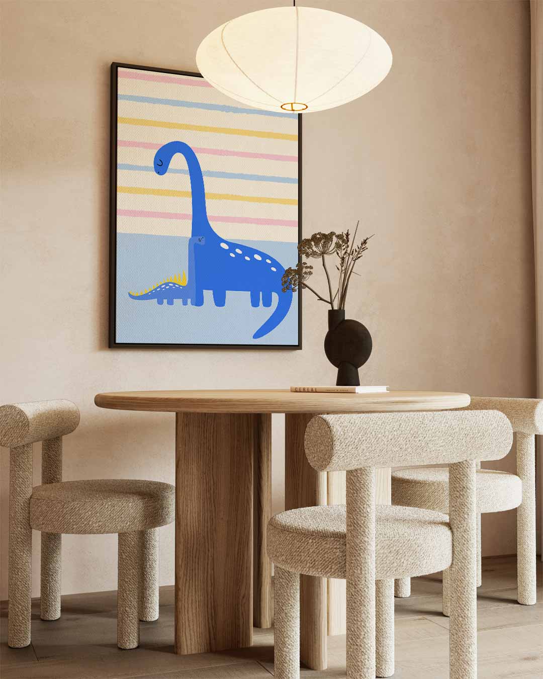 Dierbare Dino Vriendschap – staand kunstwerk voor modern interieur