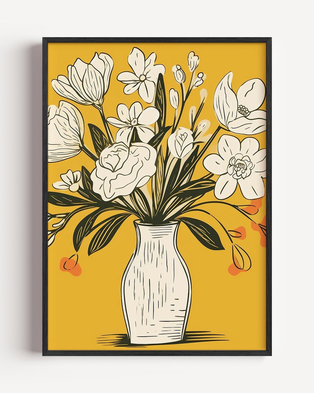 Bloemenpracht in Vaas – bloemen portret poster als wanddecoratie