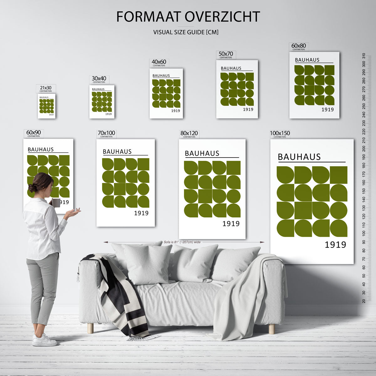 Vormritme en lijnenspel – Bauhaus poster als moderne geometrische wanddecoratie