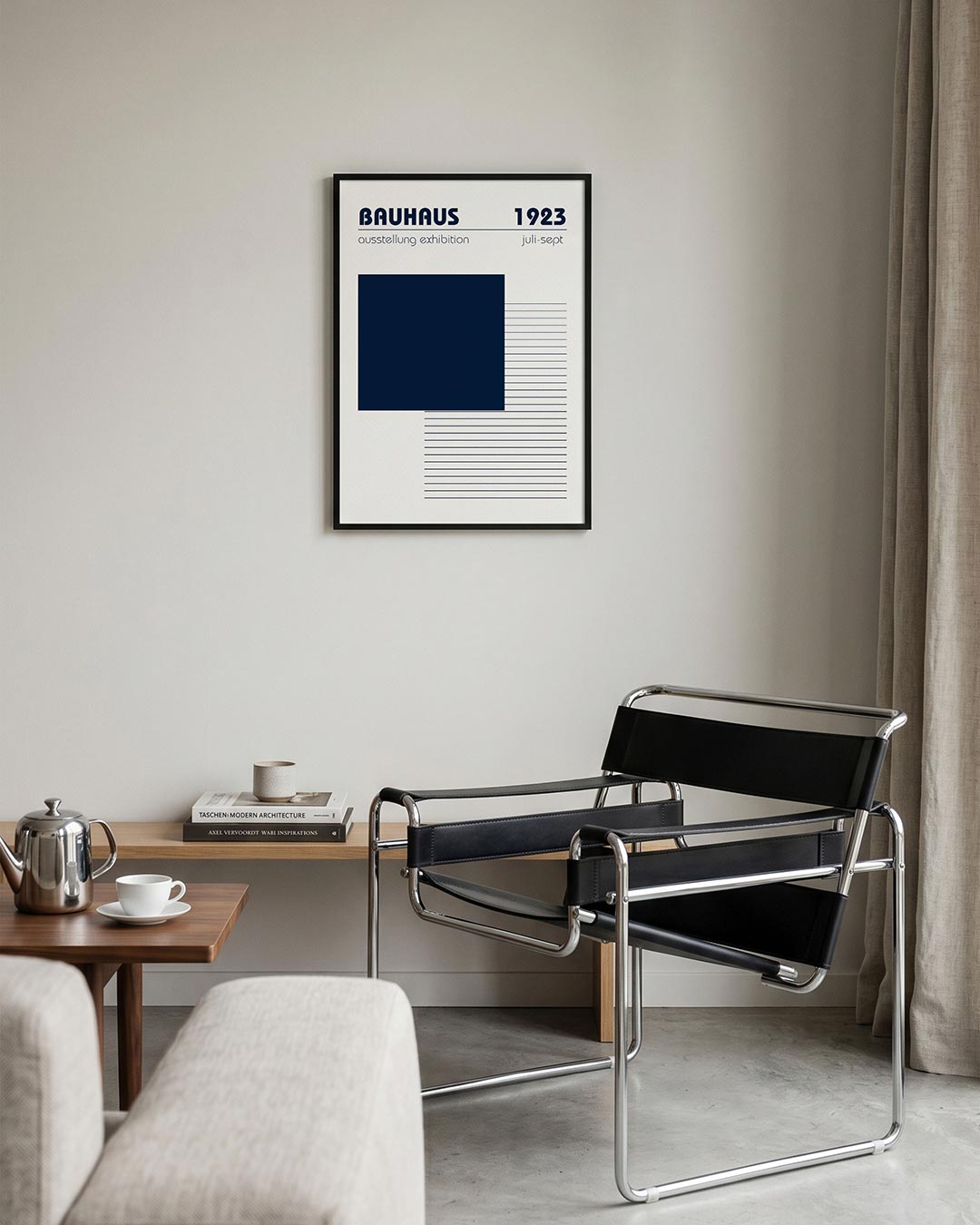 Vorm en lijnen – geometrische Bauhaus poster in staand formaat