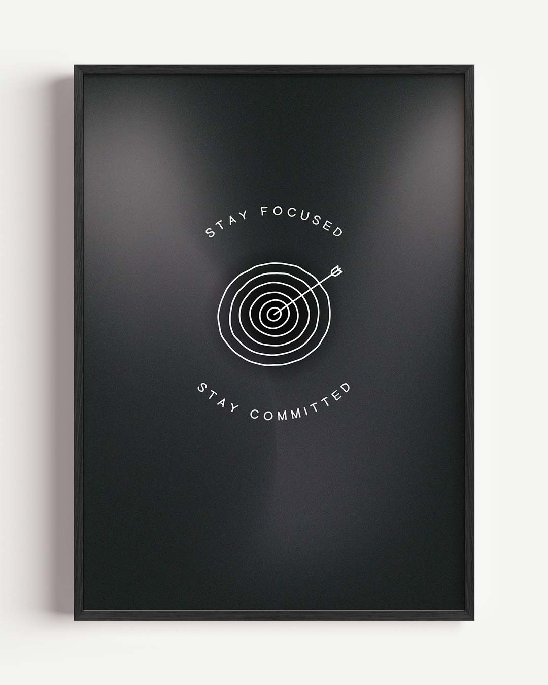Stay Focused Target – quote portret poster als wanddecoratie