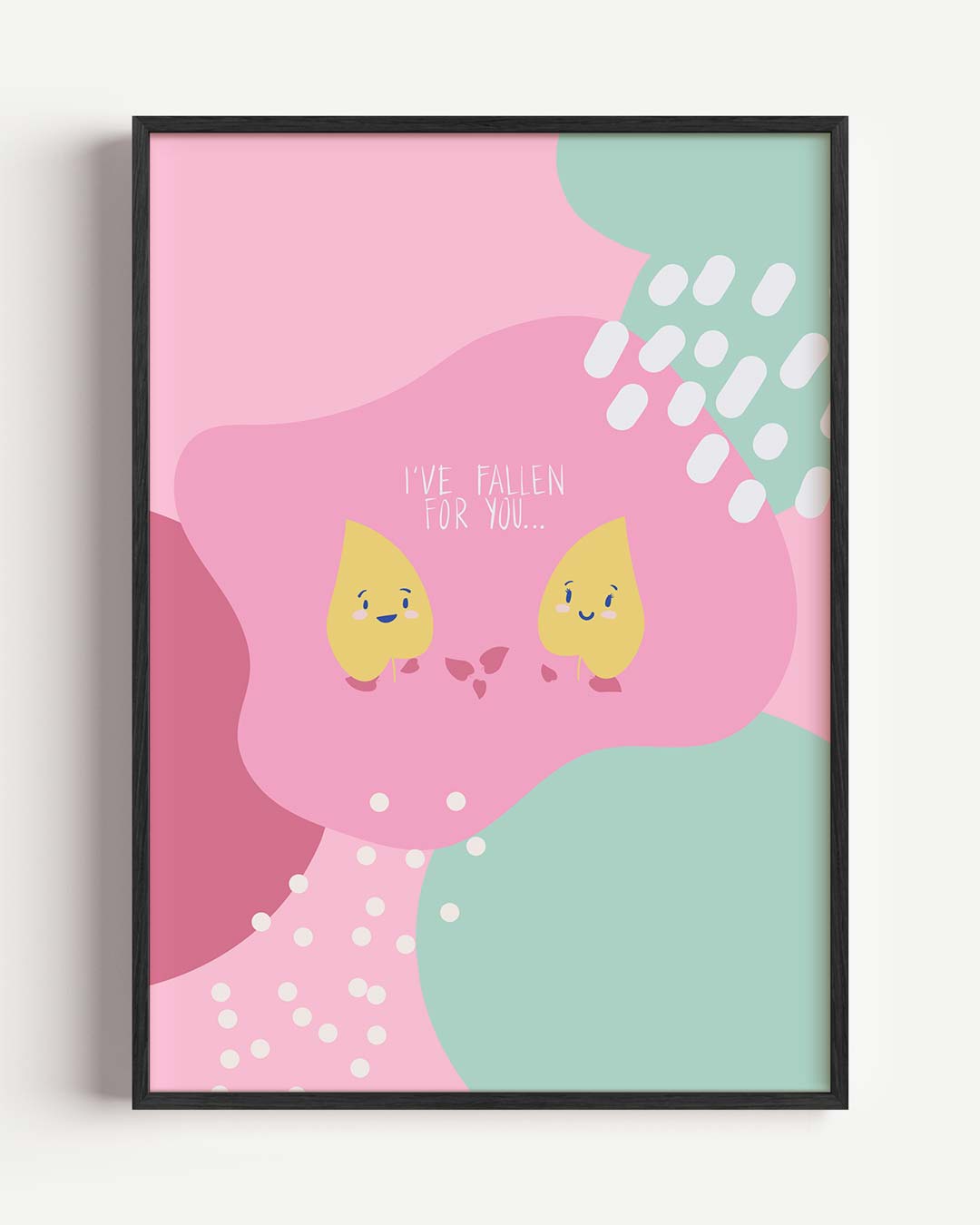 Schattige Herfst Liefde – zomer portret poster als wanddecoratie