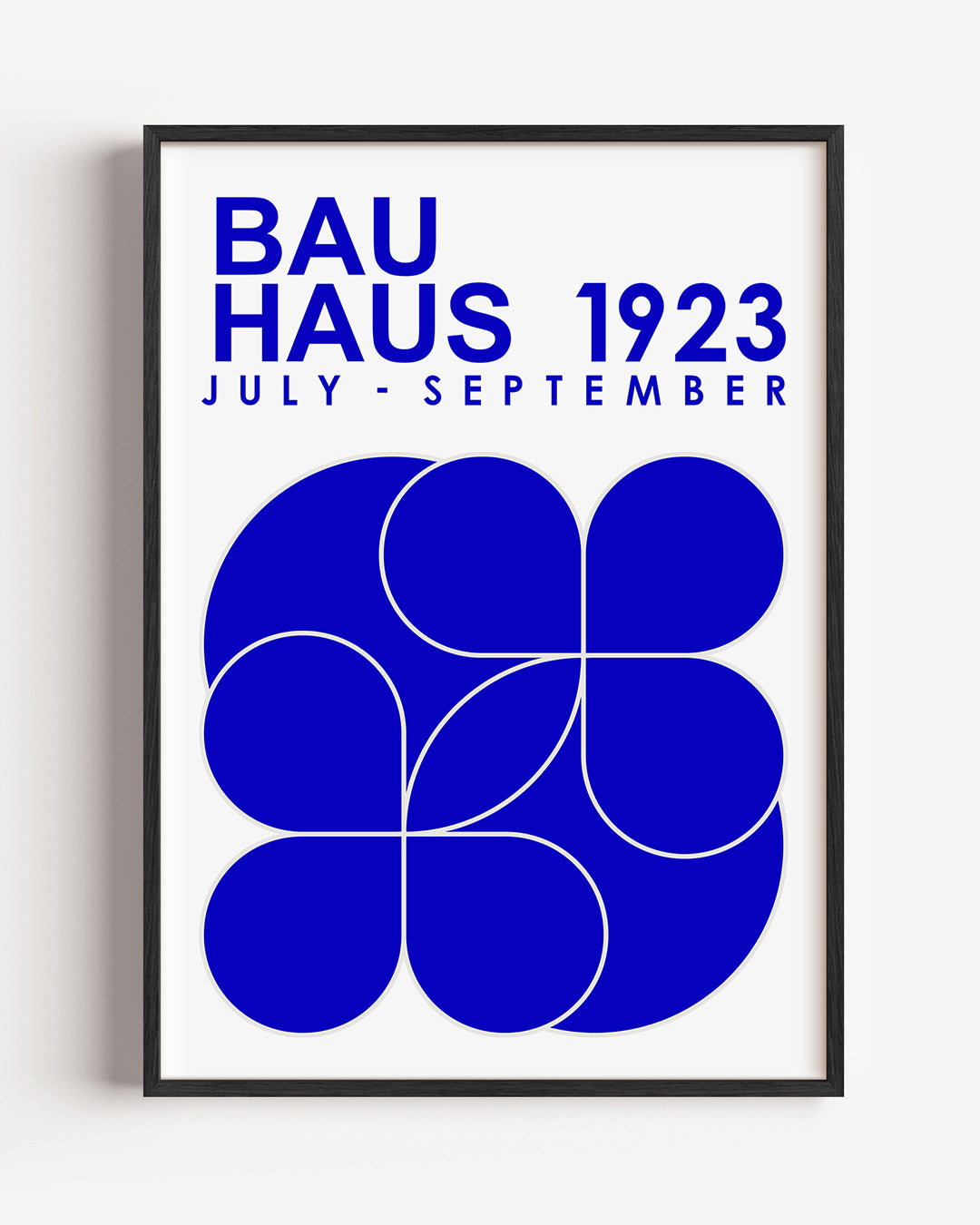 Vormen en vlakken – staande Bauhaus poster als wanddecoratie